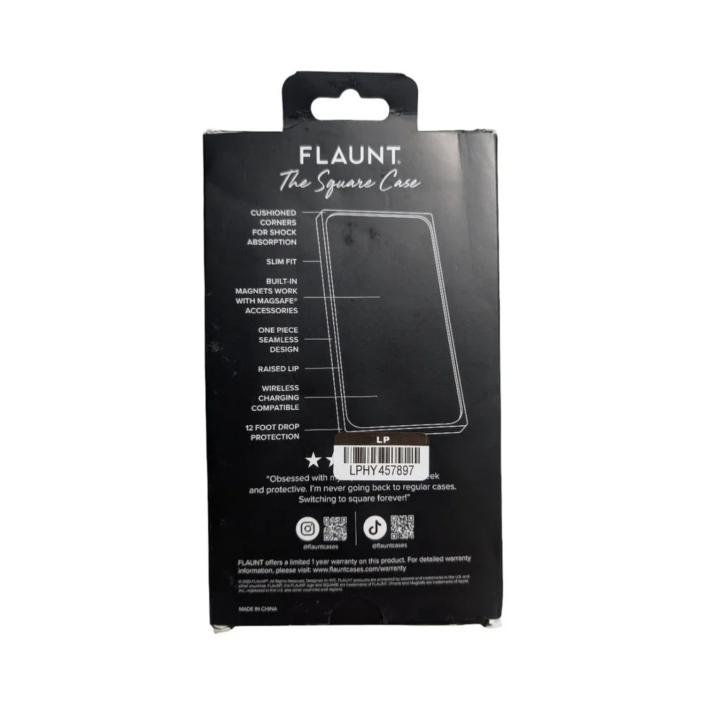 C2-O Flaunt Square Magsafe Case Apple iPhone 17 Pro Max Pink Mother Of Pearl‎